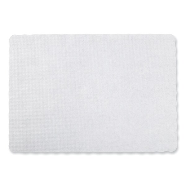 Embossed Scalloped Edges Placemats, 9.5 X 13.5, White, 1000PK